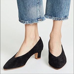 Madewell Black Suede Kitten Heels Size 7 1/2